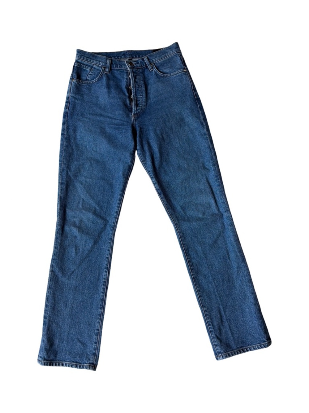 Goldsign woman Straight-Leg Jeans in Classic Blue Denim